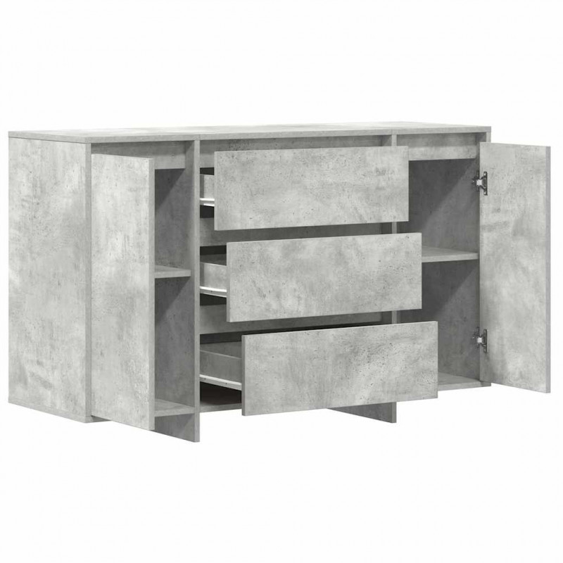 Bufet Betonowy szary 120 x 41 x 75 cm Materiał drewnopochodny