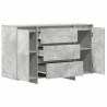 Bufet Betonowy szary 120 x 41 x 75 cm Materiał drewnopochodny