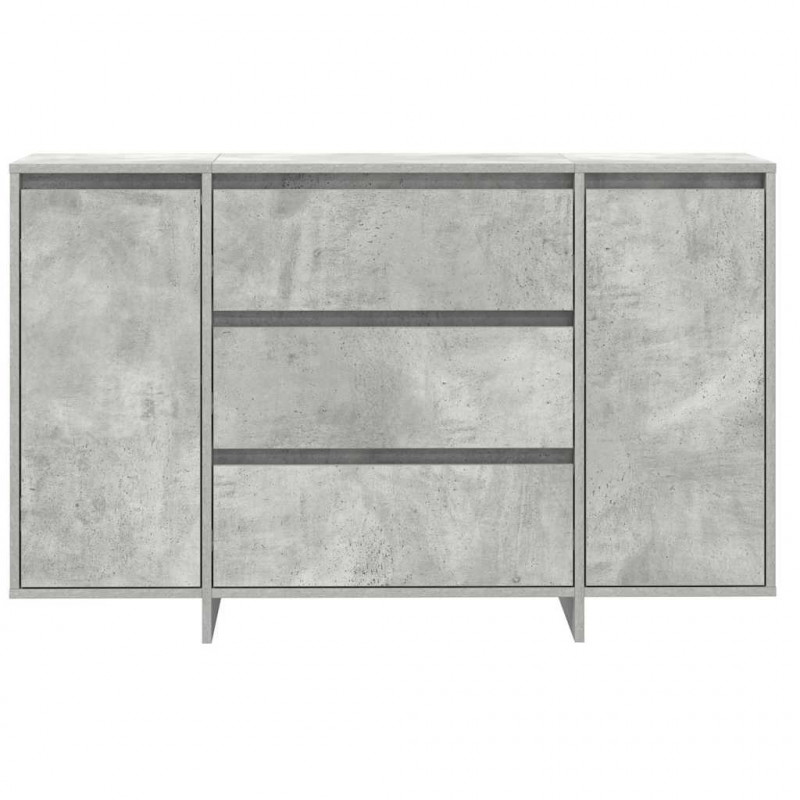 Bufet Betonowy szary 120 x 41 x 75 cm Materiał drewnopochodny