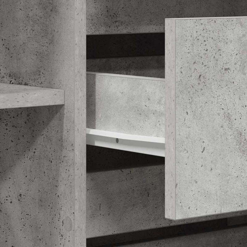 Bufet Betonowy szary 120 x 41 x 75 cm Materiał drewnopochodny