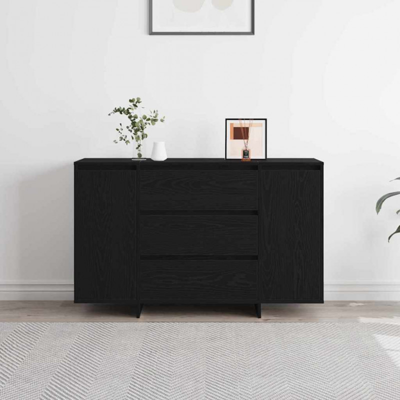 Bufet Czarny Dąb 120 x 41 x 75 cm Materiał drewnopochodny