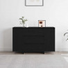 Bufet Czarny Dąb 120 x 41 x 75 cm Materiał drewnopochodny