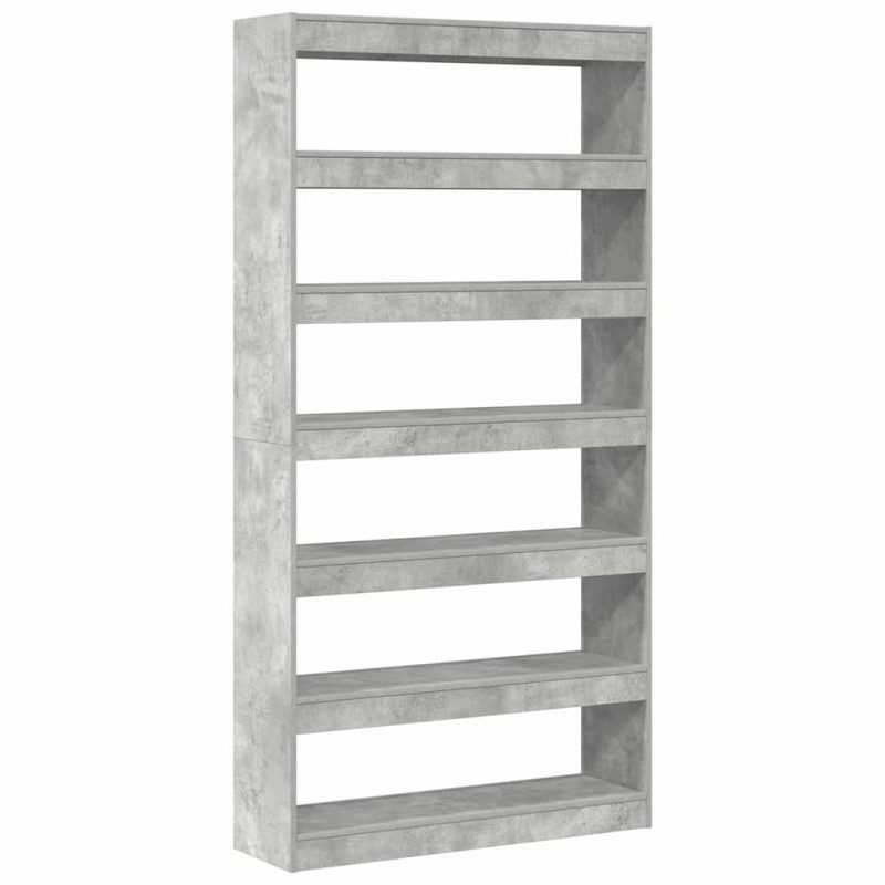 Szafka na książki Betonowy szary 100 x 30 x 198 cm