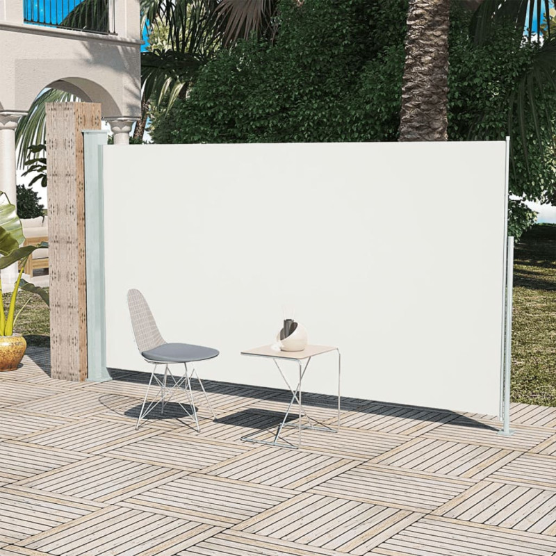 Wysuwana markiza boczna na taras, 160 x 300 cm, kremowa