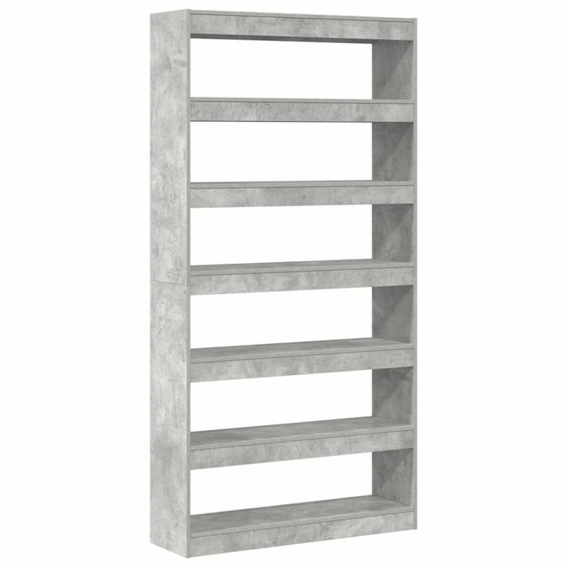 Szafka na książki Betonowy szary 100 x 30 x 198 cm