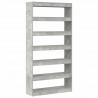 Szafka na książki Betonowy szary 100 x 30 x 198 cm