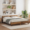 Ramka łóżka Stare drewno 200 x 200 cm Materiał drewnopochodny