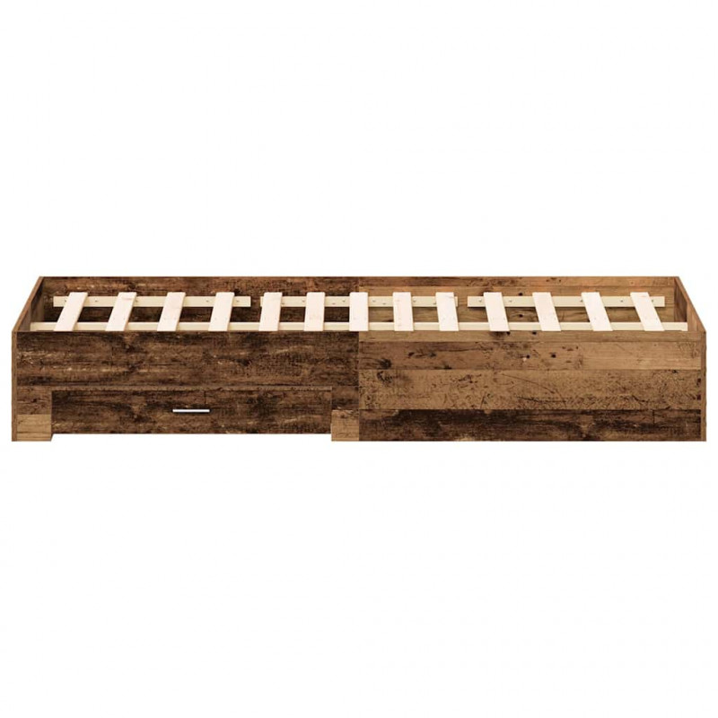 Ramka łóżka Stare drewno 180 x 200 cm Materiał drewnopochodny