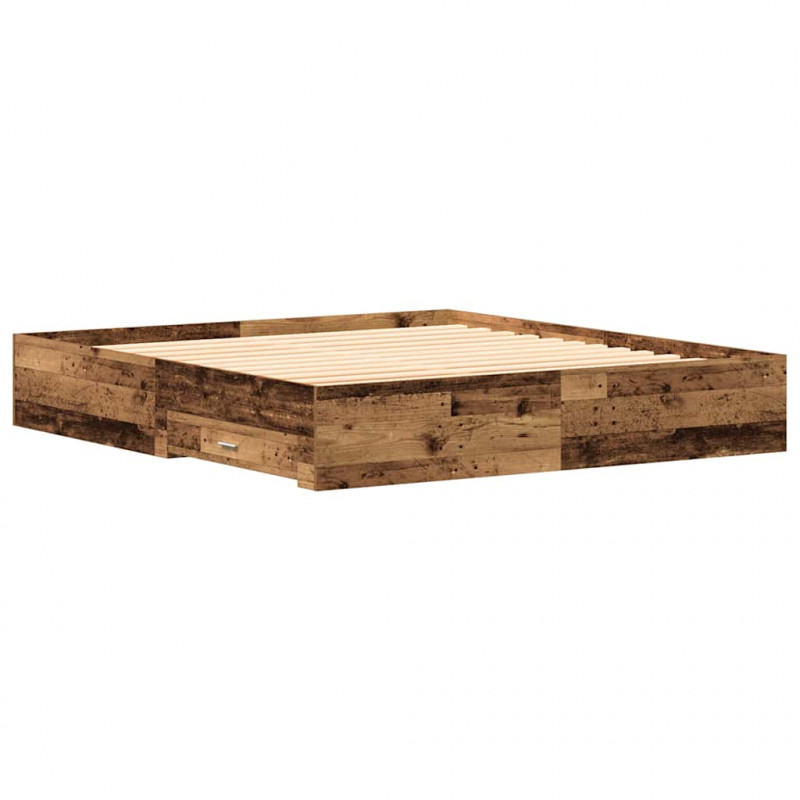 Ramka łóżka Stare drewno 180 x 200 cm Materiał drewnopochodny