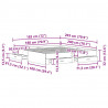 Ramka łóżka Czarny Dąb 180 x 200 cm Materiał drewnopochodny