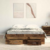 Ramka łóżka Stare drewno 120 x 200 cm Materiał drewnopochodny