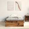 Ramka łóżka Stare drewno 100 x 200 cm Materiał drewnopochodny