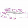 Ramka łóżka Stare drewno 100 x 200 cm Materiał drewnopochodny