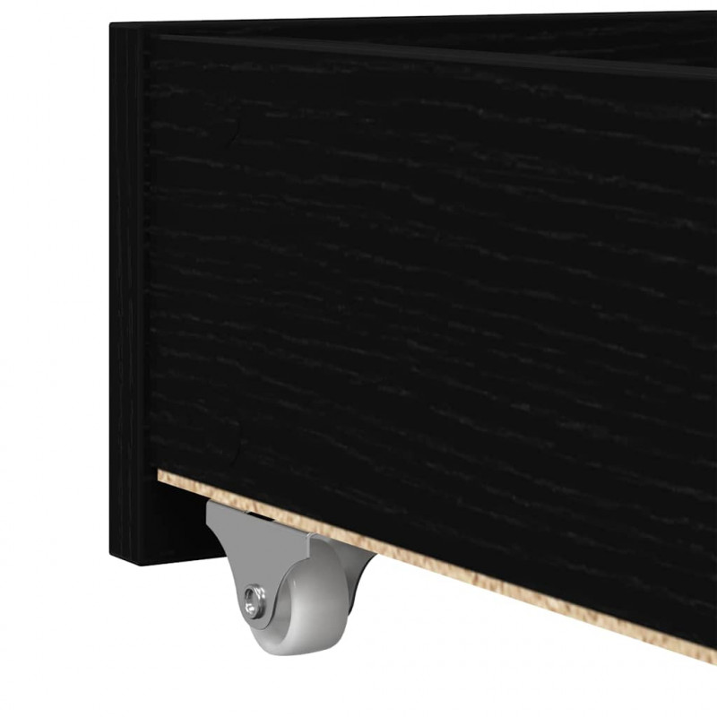 Łóżko dzienne Czarny Dąb 100 x 200 cm Materiał drewnopochodny