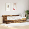 Łóżko dzienne Stare drewno 90 x 200 cm Materiał drewnopochodny