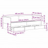 Łóżko dzienne Czarny Dąb 90 x 190 cm Materiał drewnopochodny