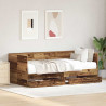 Łóżko dzienne Stare drewno 90 x 200 cm Materiał drewnopochodny
