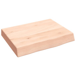 Półka, 40x30x(2-6) cm, surowe lite drewno dębowe
