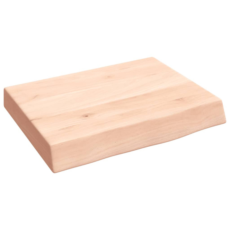 Półka, 40x30x(2-6) cm, surowe lite drewno dębowe