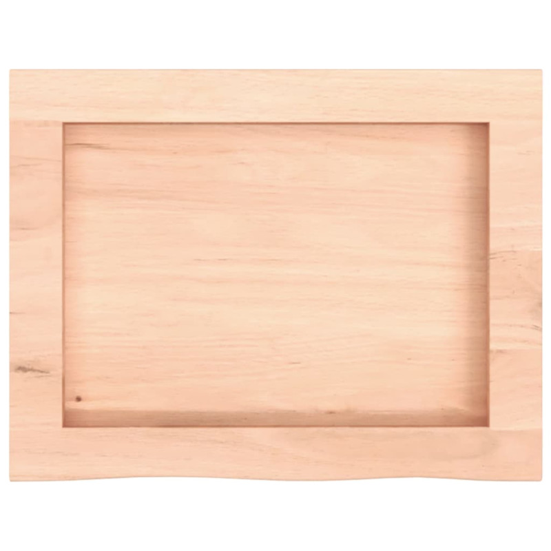 Półka, 40x30x(2-6) cm, surowe lite drewno dębowe