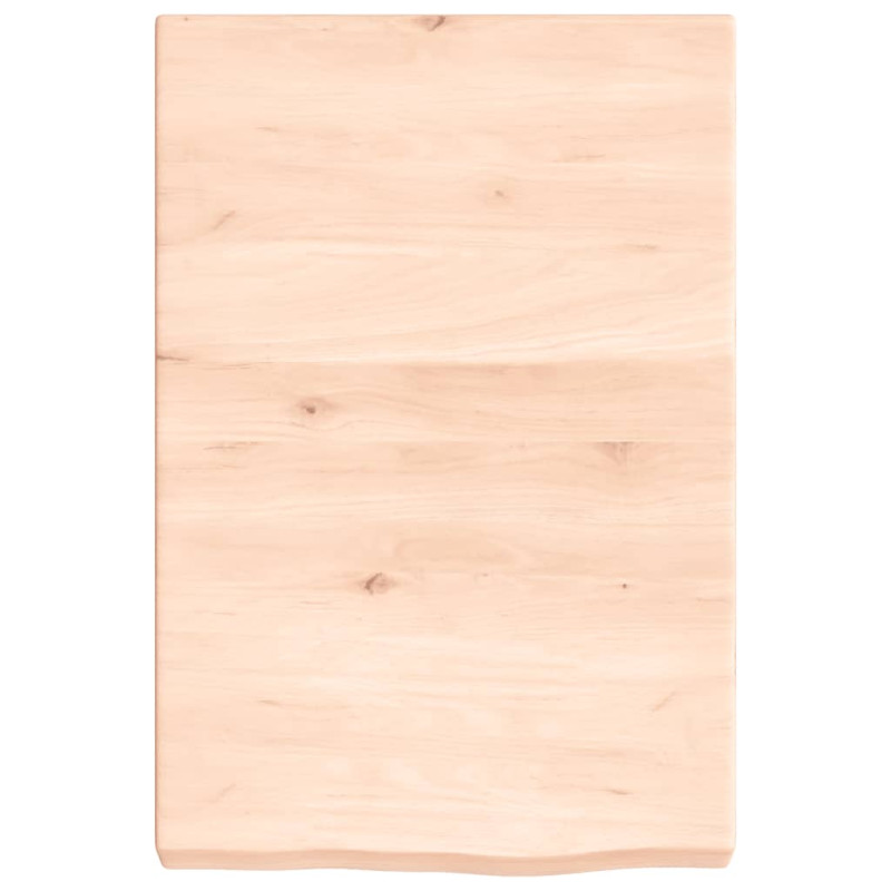 Półka, 40x60x(2-6) cm, surowe lite drewno dębowe