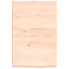 Półka, 40x60x(2-6) cm, surowe lite drewno dębowe
