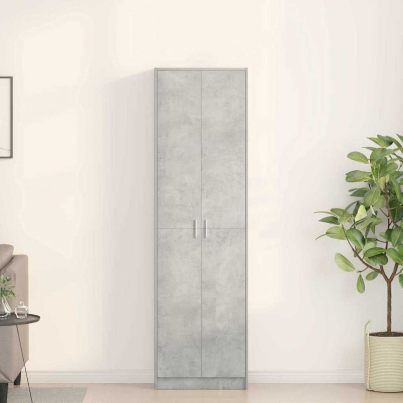 Garderoba z półką z drzwiami Betonowy szary 55 x 25 x 189 cm
