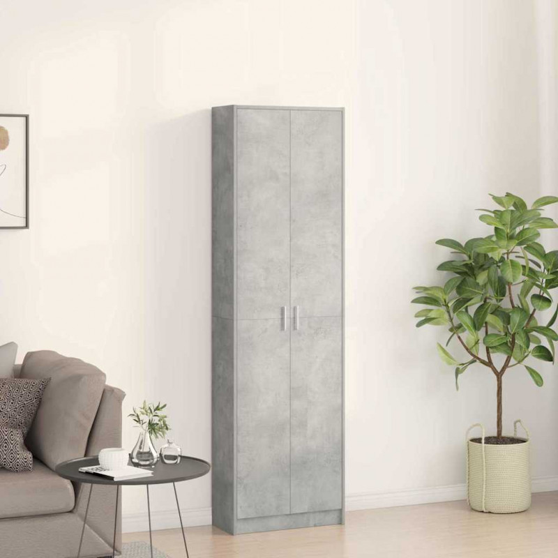 Garderoba z półką z drzwiami Betonowy szary 55 x 25 x 189 cm
