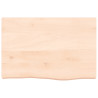 Półka, 60x40x(2-6) cm, surowe lite drewno dębowe