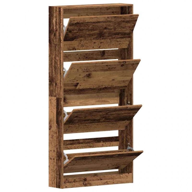 Szafka na buty z półką Stare drewno 80 x 21 x 163,5 cm