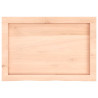 Półka, 60x40x(2-6) cm, surowe lite drewno dębowe