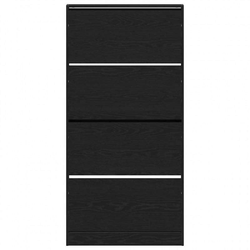 Szafka na buty z półką z drzwiami Czarny Dąb 80 x 21 x 163,5 cm