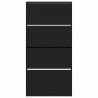 Szafka na buty z półką z drzwiami Czarny Dąb 80 x 21 x 163,5 cm
