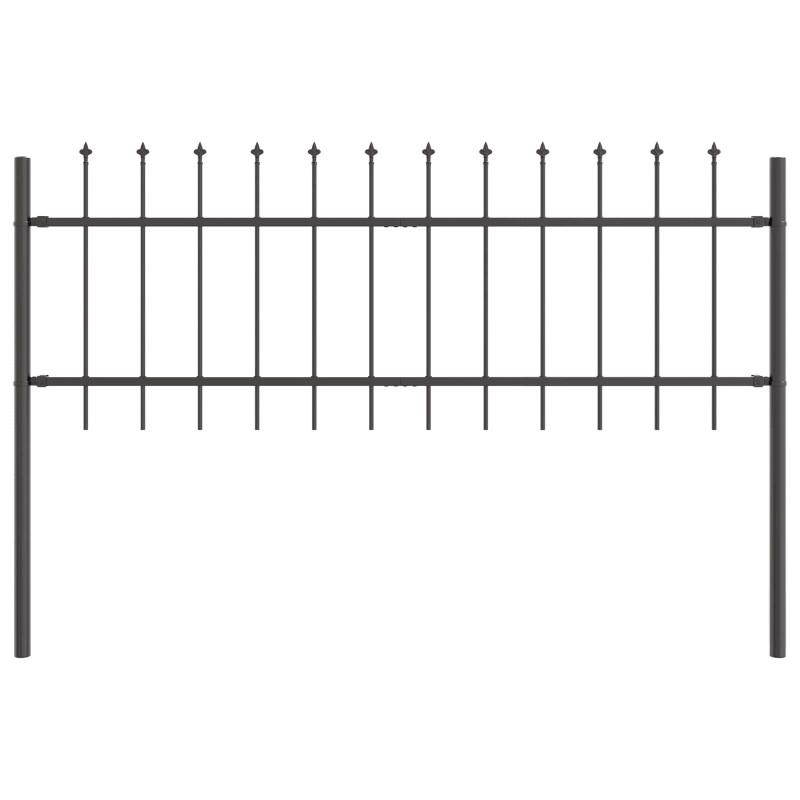 Ogrodzenie Ogrodowe 2 pcs Szary 3,4 x 0,6 m