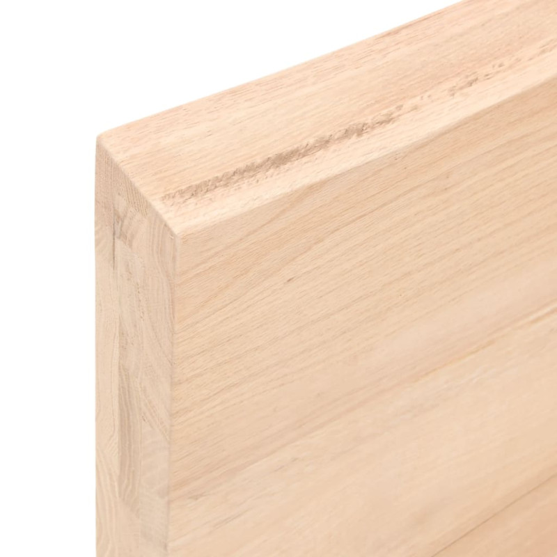 Półka, 60x40x(2-6) cm, surowe lite drewno dębowe