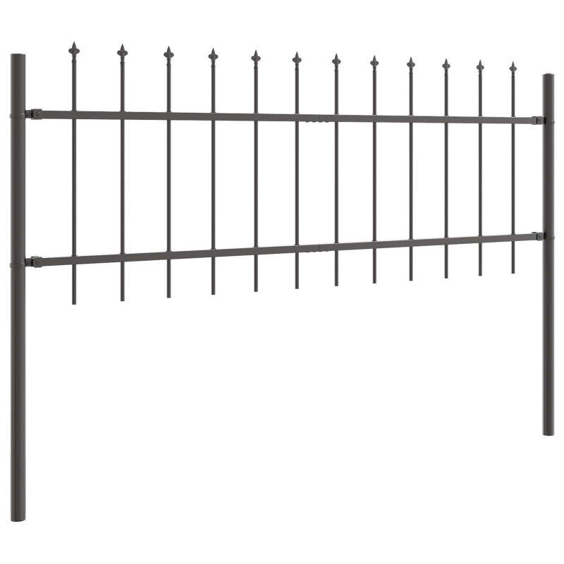 Ogrodzenie Ogrodowe 2 pcs Szary 3,4 x 0,6 m