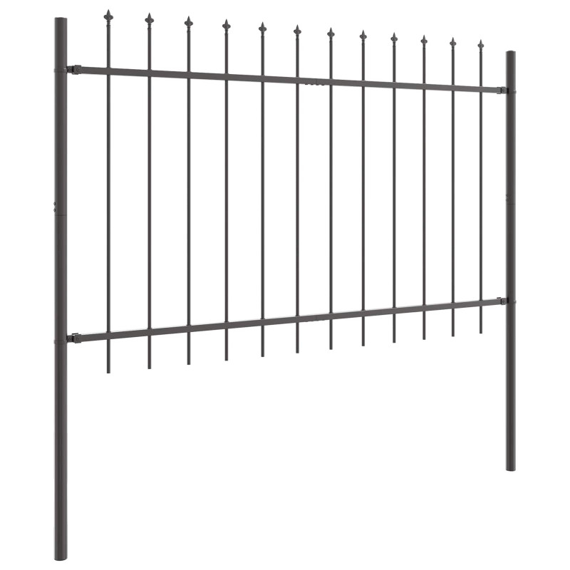 Ogrodzenie Ogrodowe 2 pcs Szary 3,4 x 0,8 m