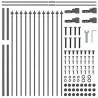 Ogrodzenie Ogrodowe 2 pcs Szary 3,4 x 0,8 m