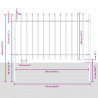 Ogrodzenie Ogrodowe 2 pcs Szary 3,4 x 0,8 m