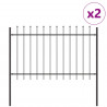 Ogrodzenie Ogrodowe 2 pcs Szary 3,4 x 1 m