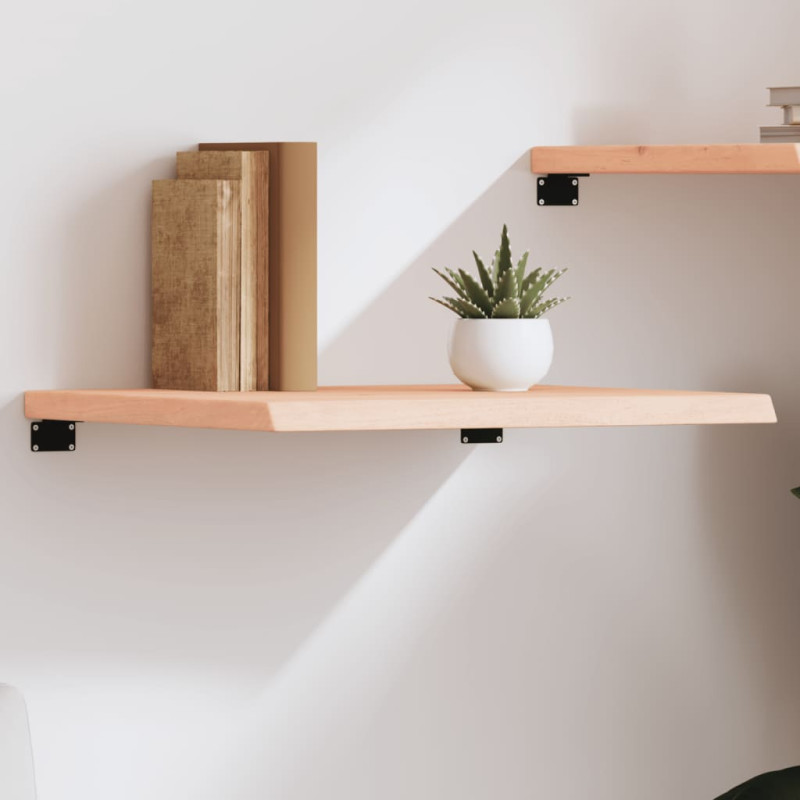 Półka, 60x60x(2-4) cm, surowe lite drewno dębowe