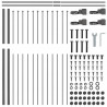 Ogrodzenie Ogrodowe 2 pcs Szary 3,4 x 1,5 m