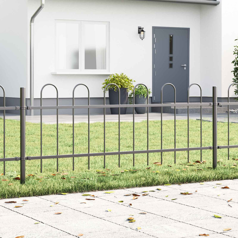 Ogrodzenie Ogrodowe 2 pcs Szary 3,4 x 0,6 m