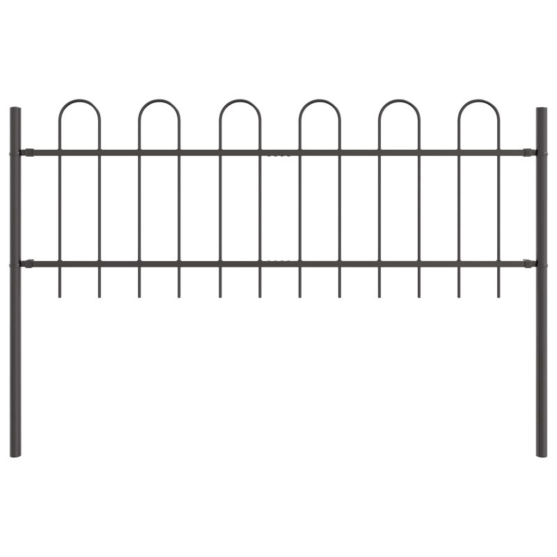Ogrodzenie Ogrodowe 2 pcs Szary 3,4 x 0,6 m