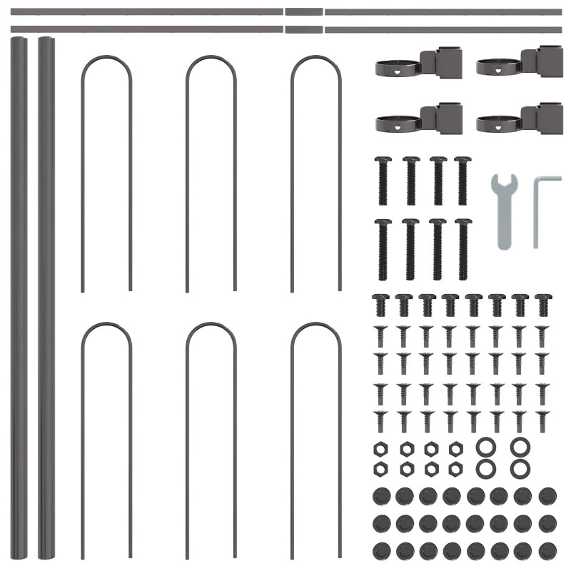 Ogrodzenie Ogrodowe 2 pcs Szary 3,4 x 0,6 m