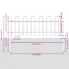 Ogrodzenie Ogrodowe 2 pcs Szary 3,4 x 0,6 m