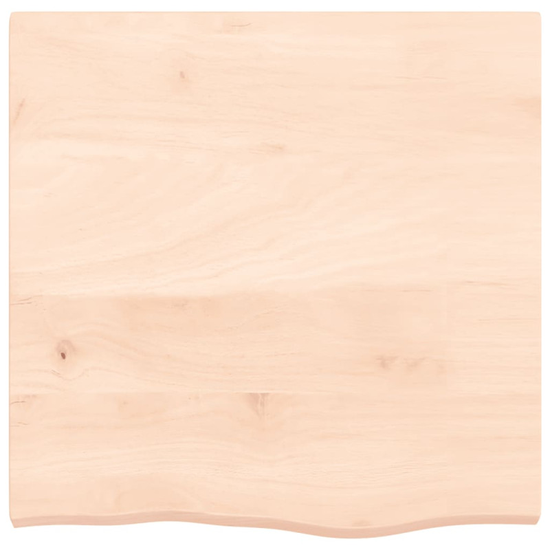 Półka, 60x60x(2-4) cm, surowe lite drewno dębowe