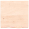 Półka, 60x60x(2-4) cm, surowe lite drewno dębowe