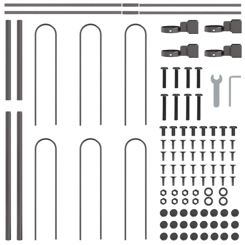 Ogrodzenie Ogrodowe 2 pcs Szary 3,4 x 0,8 m