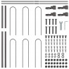 Ogrodzenie Ogrodowe 2 pcs Szary 3,4 x 0,8 m
